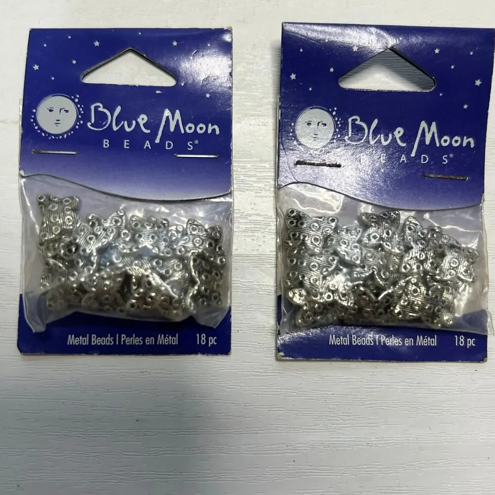 Blue Moon Beads Silver Findings Lot Butterfly Caps Clasps